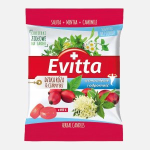 Cukierki ziołowe dzika róża czarny bez 60g