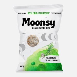 Moonsy chipsy ryżowe zielona cebulka 60g